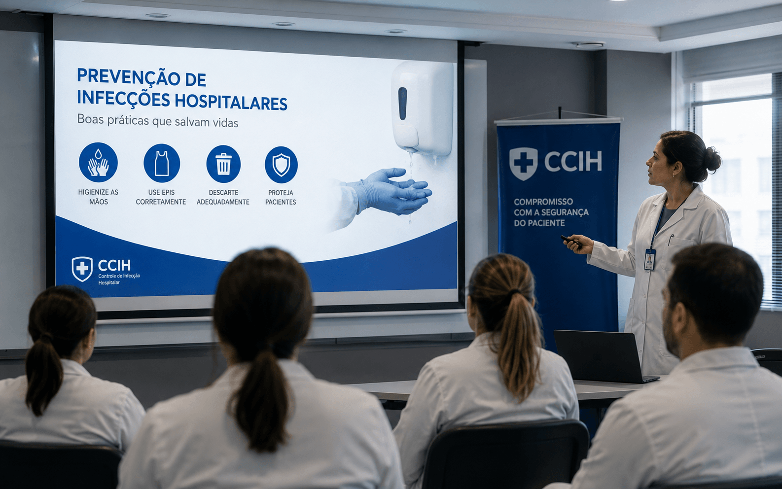 Treinamento técnico sobre prevenção de infecções em ambiente de saúde