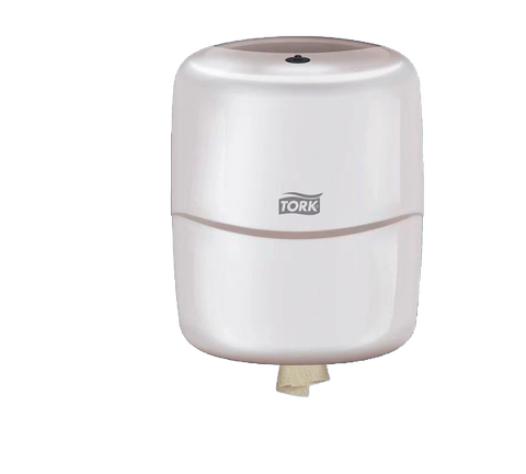 Dispenser de papel toalha fluxo central Tork em movimento